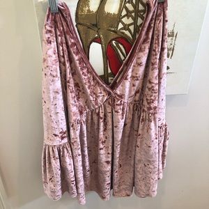 Pink Velvet 3/4 length top